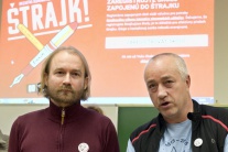 Brífing štrajkového výboru Iniciatívy slovenských 