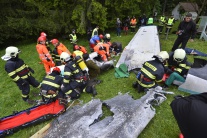 Cvičenie hasičov a záchranárov