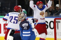 Finále MS v hokeji Rusko - Fínsko a oslava titulu