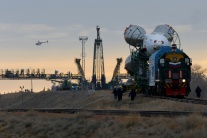 Transport rakety Sojuz-FG k odpaľovacej rampe - Ba
