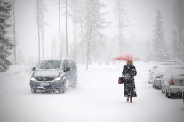 Husté sneženie vo Vysokých Tatrách 