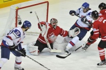 Štvrťfinálový súboj slovenských hokejistov s Kanad