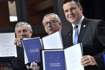 Sociálny samit, Tajani, Juncker,Jüri Ratas,Götebor
