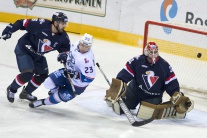 Zápas hokejovej KHL medzi HC Slovan Bratislava a L