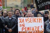 Protest proti sťahovaniu Rómov v Spišskom Štvrtku