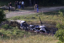 Havária vojenského vrtuľníka pri Hradisku