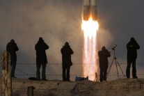 Štart nosnej rakety Sojuz-FG 