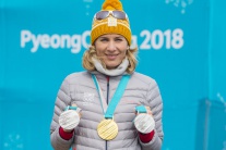 Anastasia Kuzminová s medailami