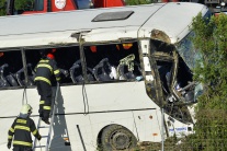 Obrazom na Teraz.sk:Havária autobusu s deťmi na D1