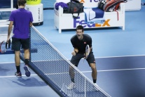 Momentky z finále Turnaja majstrov Djokovič - Fede
