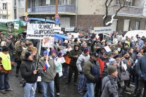 Protest farmárov a potravinárov v Bratislave