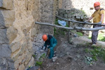 Stavebné práce na Kapušianskom hrade