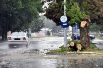 Letná búrka v Michalovciach a v Sobranciach