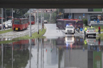 zaplavené ulice Bratislava dážď