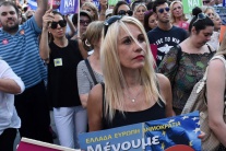 Demonštrácie nespokojných Grékov