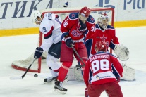 Druhý zápas play-off KHL Slovan Bratislava - CSKA 