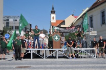 Protestné zhromaždenie proti migrantom v Trnave
