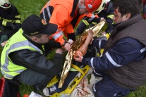 Cvičenie hasičov a záchranárov