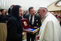 Prijatie členov NAPS u pápeža Františka v Ríme