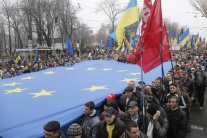 Ukrajina, EÚ, demonštrácie 
