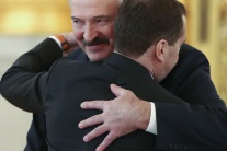 Lukašenko na návšteve v Kremli