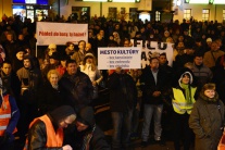 Protest proti korupcii v zdravotníctve v Košiciach