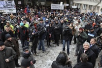 Protest farmárov a potravinárov v Bratislave