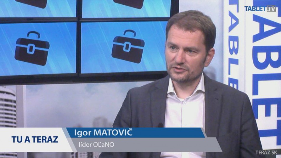 Igor Matovič v Tablet.tv Foto: TABLET.TV
