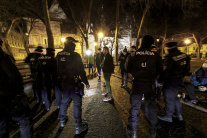 Policajti v centre Bratislavy
