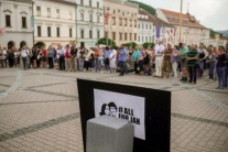 Protestné zhromaždenie Za slušné Slovensko v Bansk